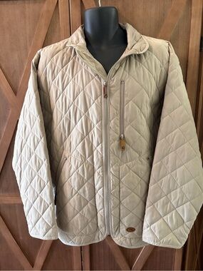 TIMBERLAND Weathergear Quilted Beige Jacket SIZE MEDIUM